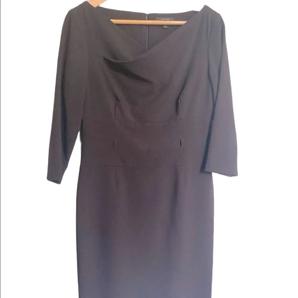 Tahari Arthur S. Levine Career Sheath Dress Black Size 6